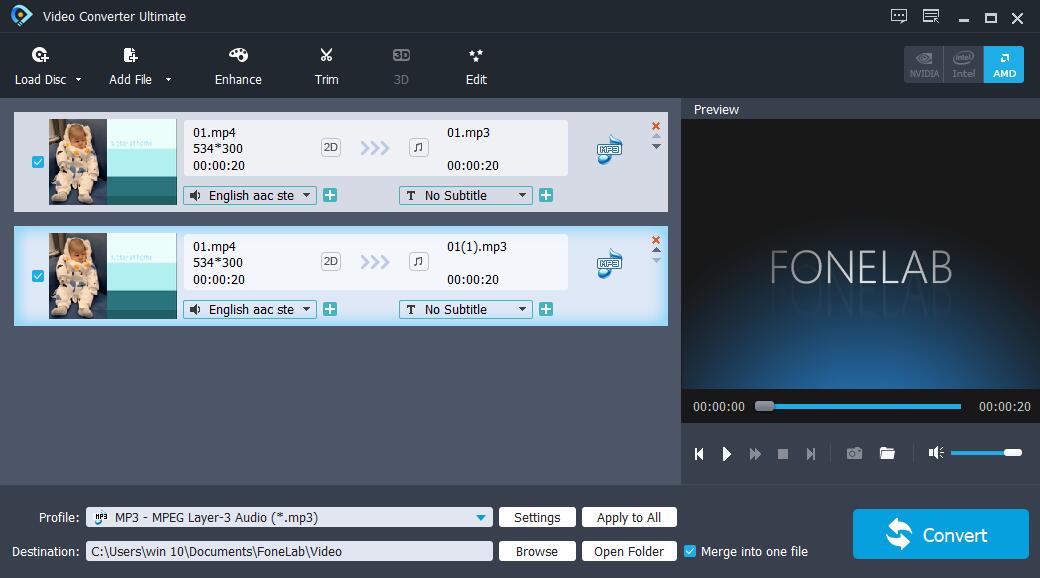 edit merged videos
