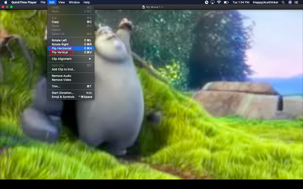 Come capovolgere un video tramite QuickTime su Mac