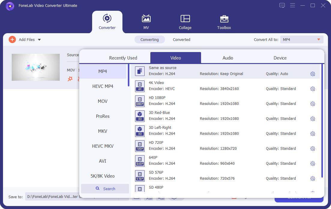 output resolutie paneel: