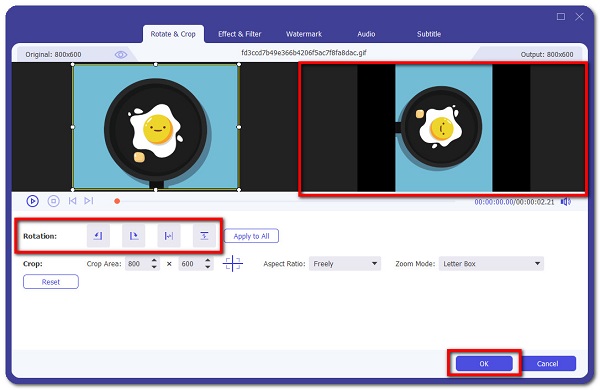 rotating and ok button