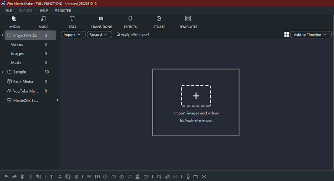 crop on the Plus sign button