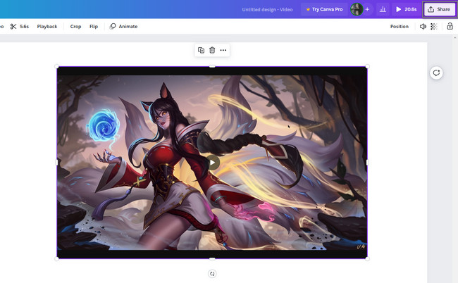 click the Share button
