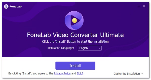 install and run FoneLab Video Converter Ultimate
