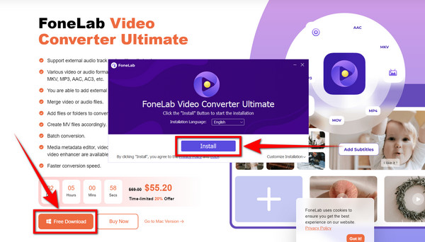 a FoneLab Video Converter Ultimate hivatalos webhelye,