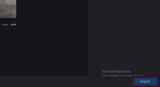clicking the Export button