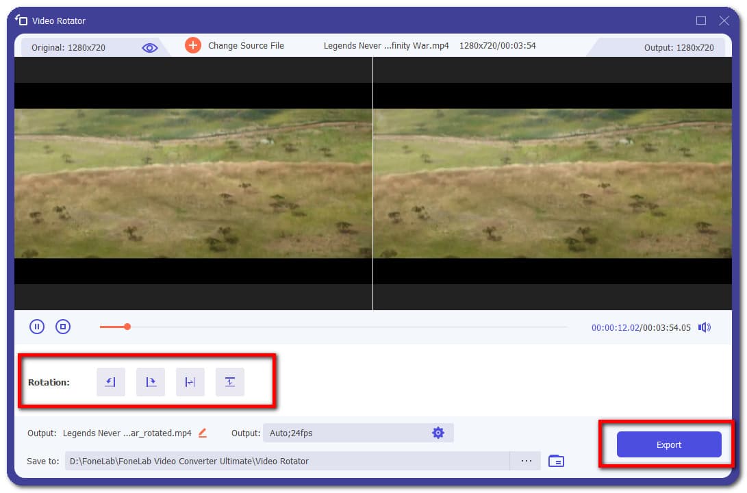 rotation button