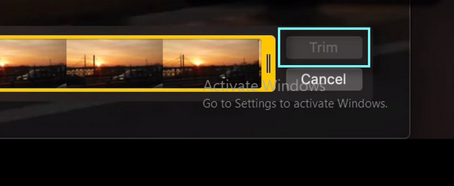 click the Trim button