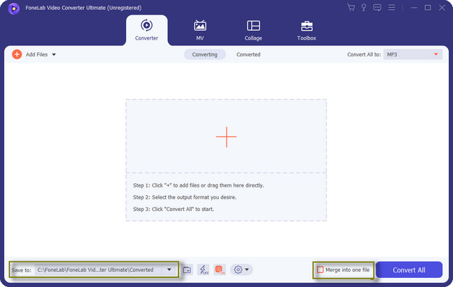 click the Merge Into One File button