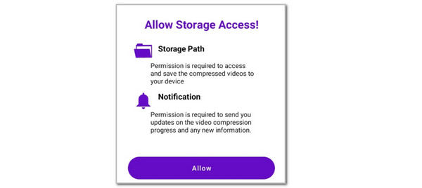 Tap Allow Button