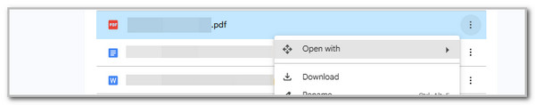 click open with