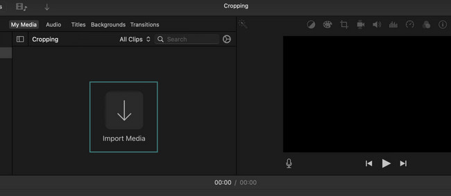 haga clic en importar medios en imovie