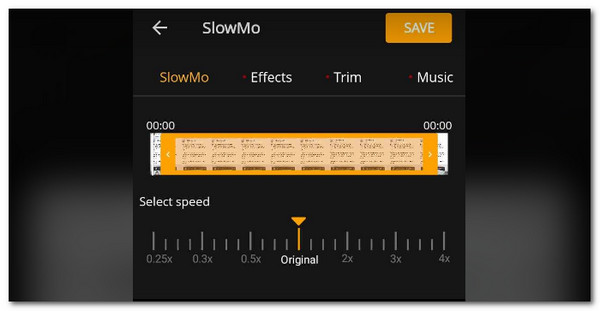tap save button