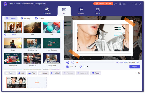 click edit or trim button