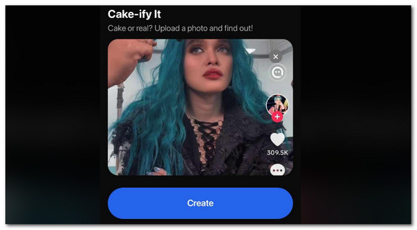 tap create button