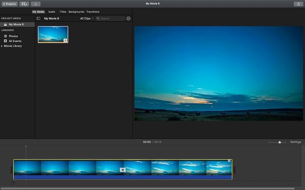 imovie интерфейс