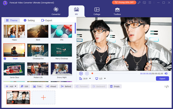 Click Export Button
