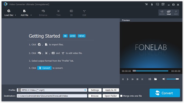 video converter ultimate hovedgrensesnitt