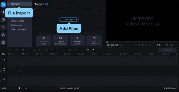 execute o Movavi Video Editor