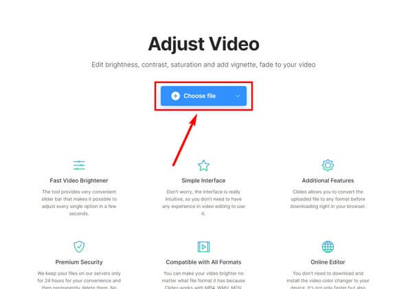 enter its Adjust Video page