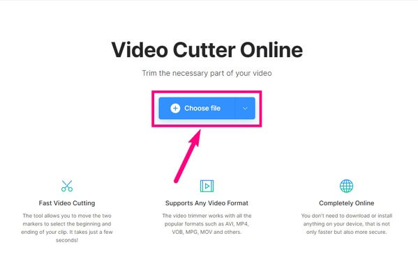 посетите официальный сайт Clideo Video Cutter