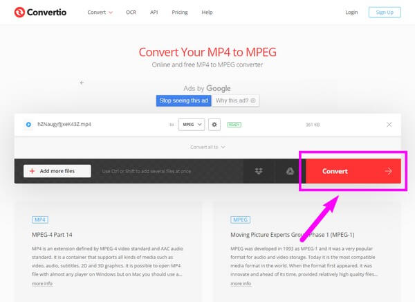 click the Convert button