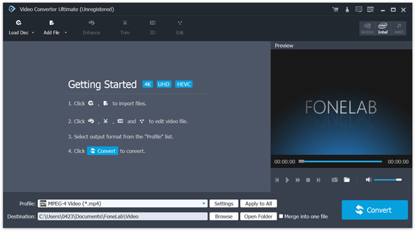 mp4 to ogg converter interface