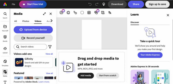 Remove Audio With Adobe Express