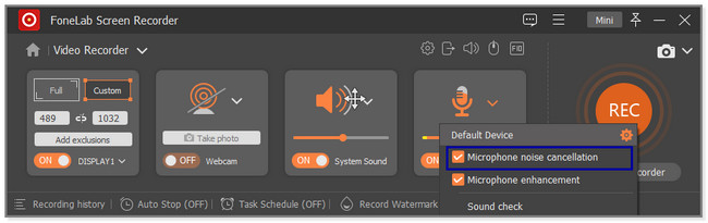 las funciones de micrófono y sonido del sistema