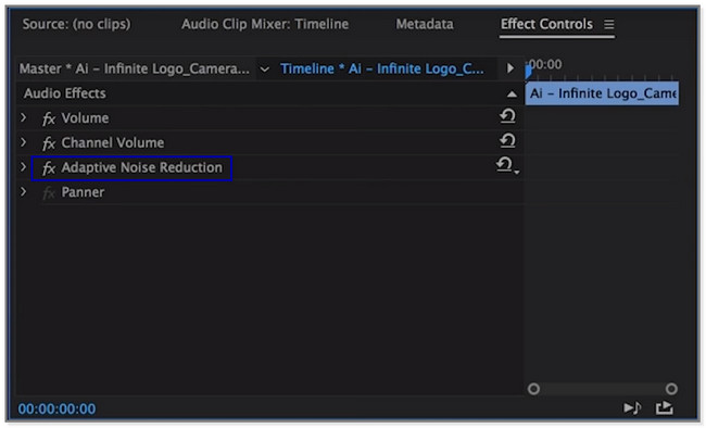 The software will add the Adaptive Audio Effects button