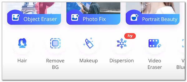 Tap Video Eraser Button