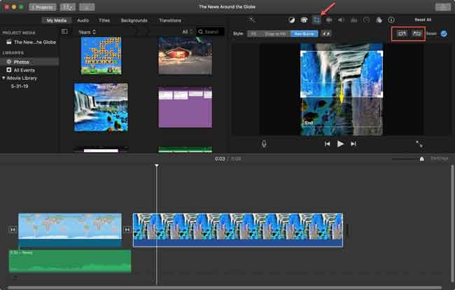 rotate viedo with imovie