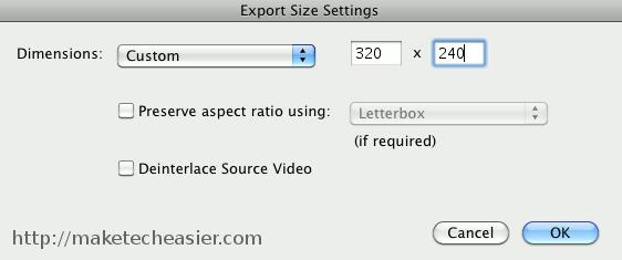 set video resolution imovie