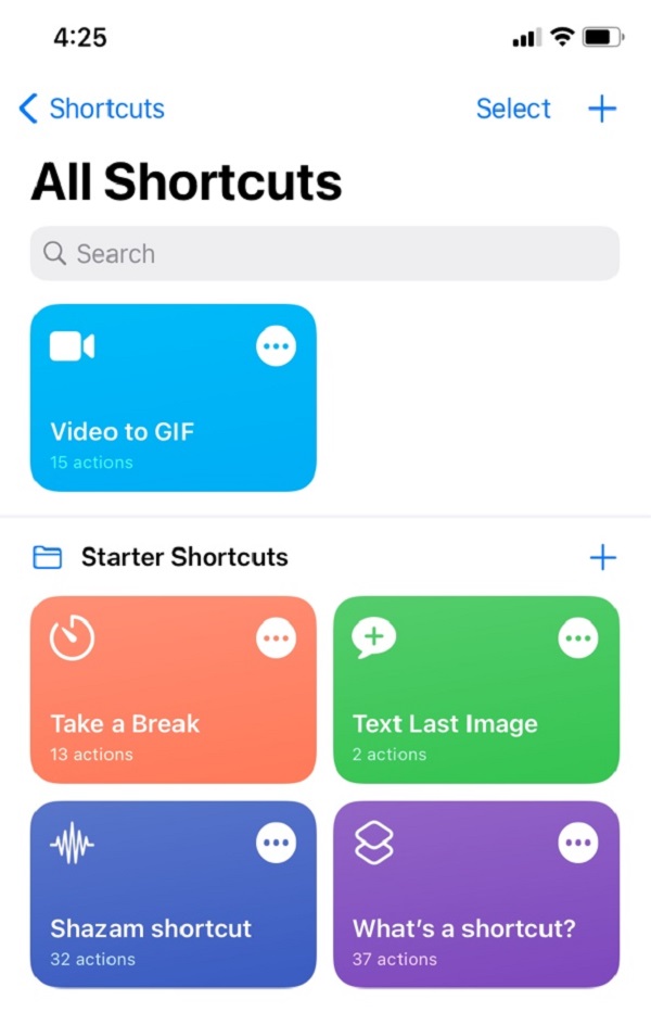 e i shortcuts 