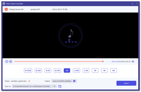click export button