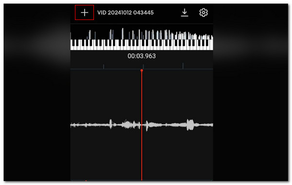 tap plus button