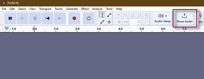 haga clic en el botón Compartir audio