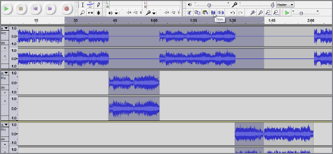 audio audacity trim