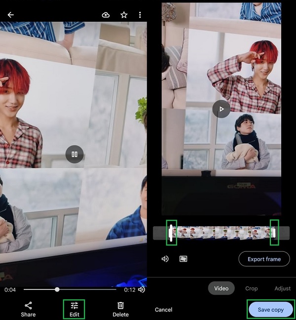Trim Video on Android Phone with Google Photos