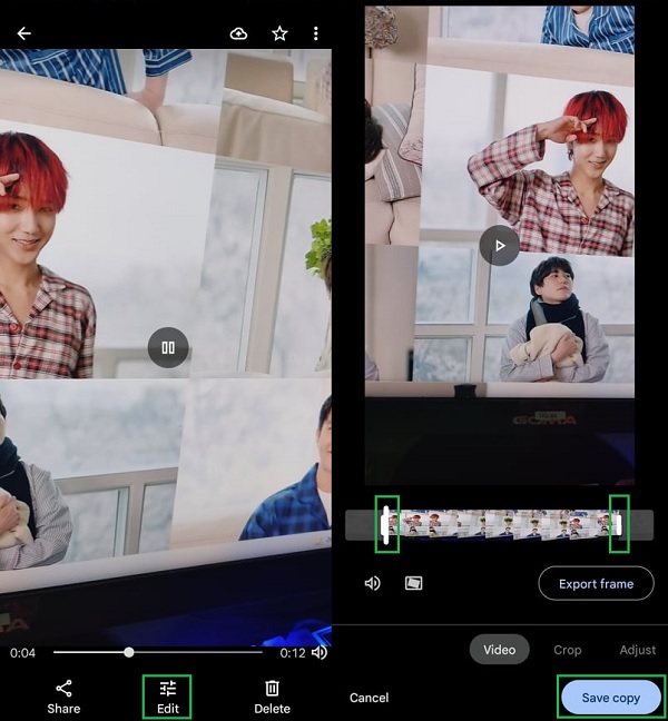 Trim Video on Android Phone with Google Photos