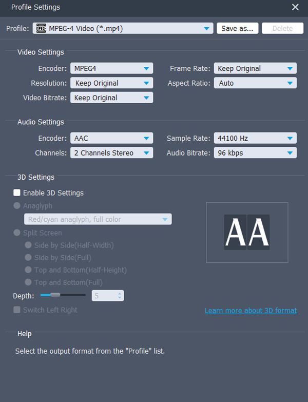 vyladit parametry