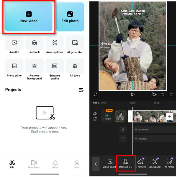 Tap Remove Bg Button