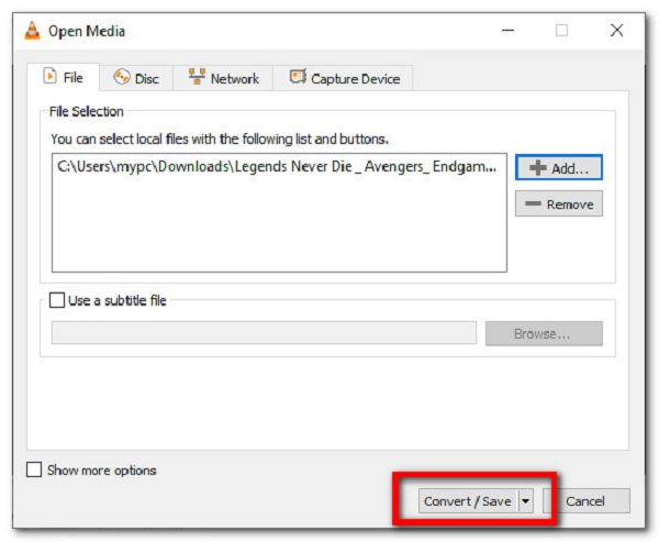 convert and save