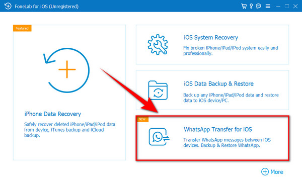 Haga clic en Transferencia de WhatsApp para iOS